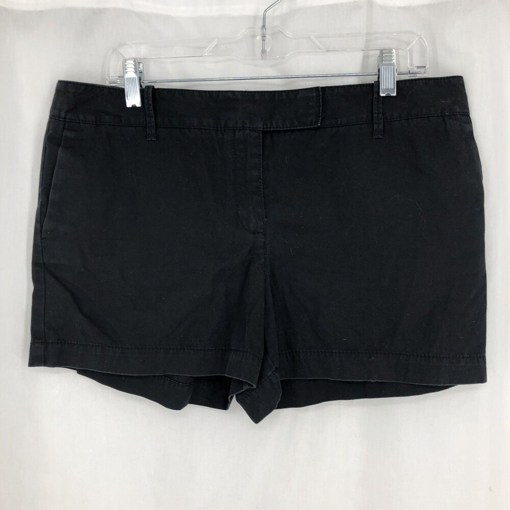 LOFT Black Chino Shorts 3.5in Inseam 100% Cotton Pockets Sz 12 Petite